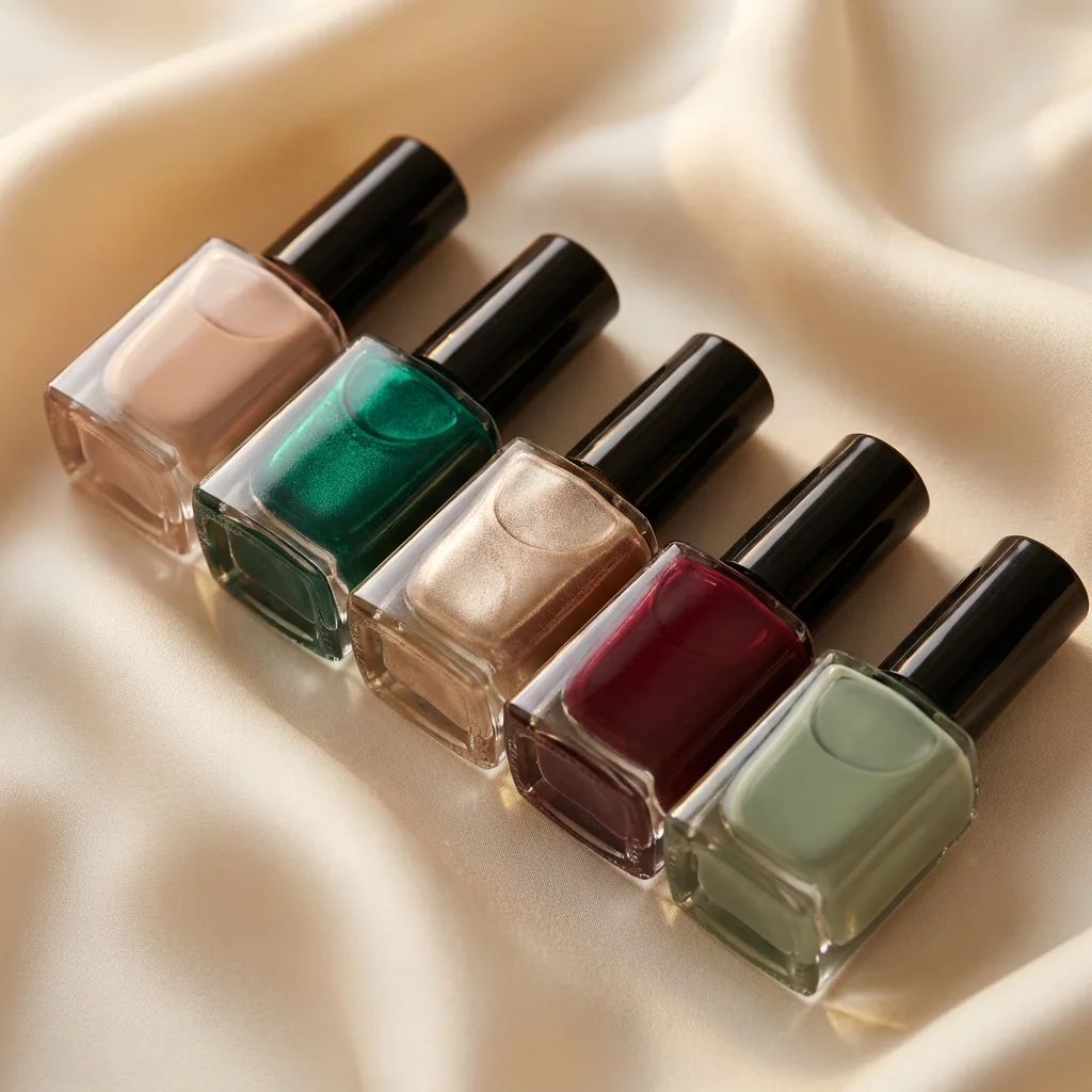 Botanical pedicure with hand-painted ferns on each toe